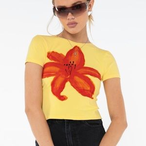 Princess Polly Summer Flower Lemonade Top